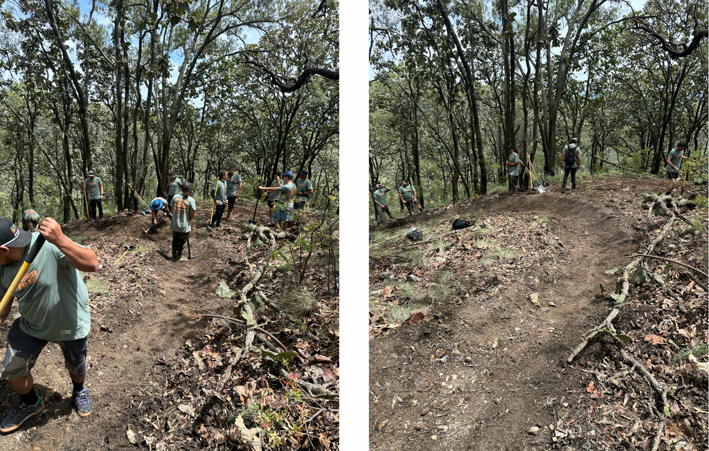 Trailbuilding en la Primavera con Bonded by Dirt, junto a Traxion.