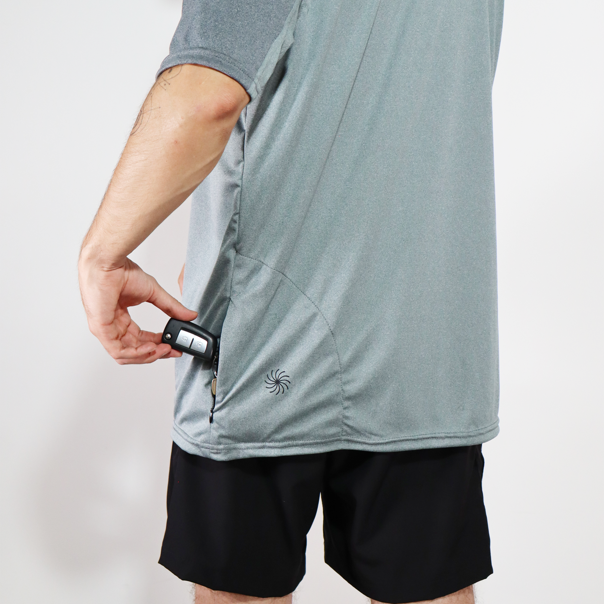 Playera M/C Summit Gris Claro