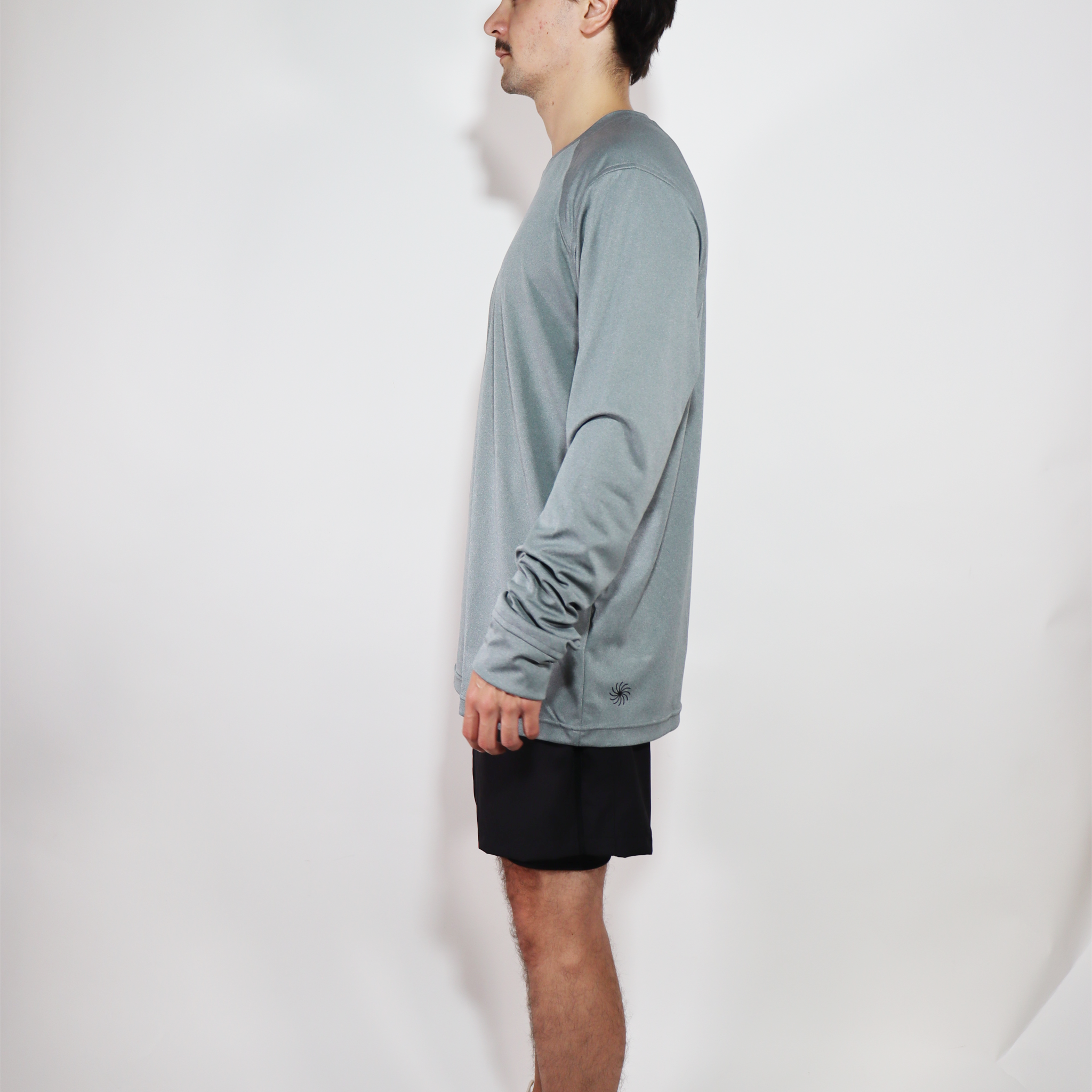 Playera M/L Summit Gris Claro