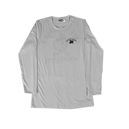 Café De Altura Tee | Blanca Manga Larga - OjoDeToro